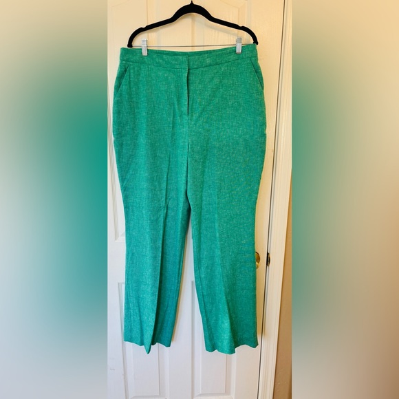 Elie Tahari Green Lined Women’s Pants Women’s Size 16 New Style #ETR41196 Work - Picture 10 of 11